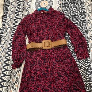 Vintage shirt dress. Pretty colors!